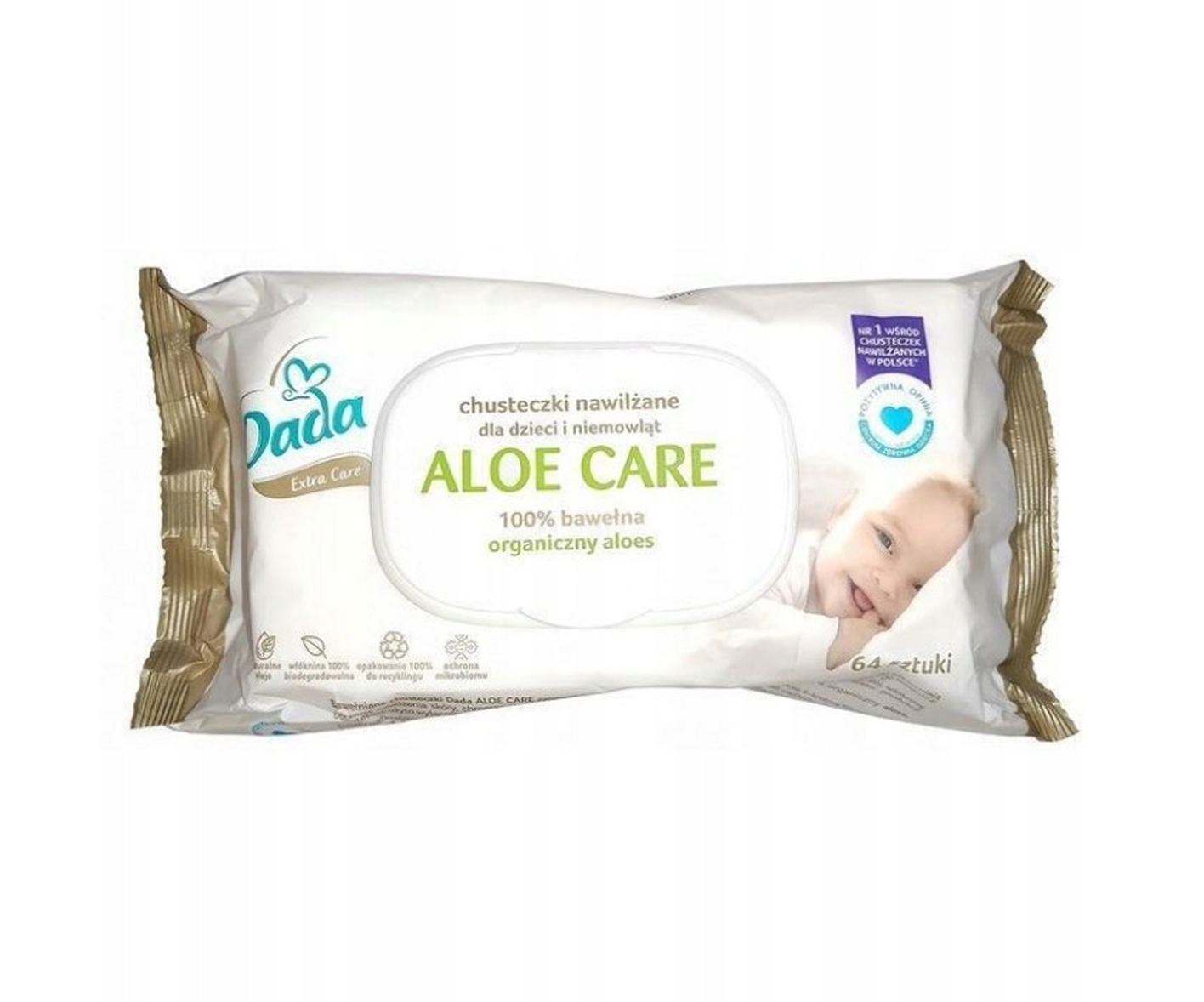 Dada Extra Care Aloe Care, chusteczki nawilżane dla dzieci i niemowląt