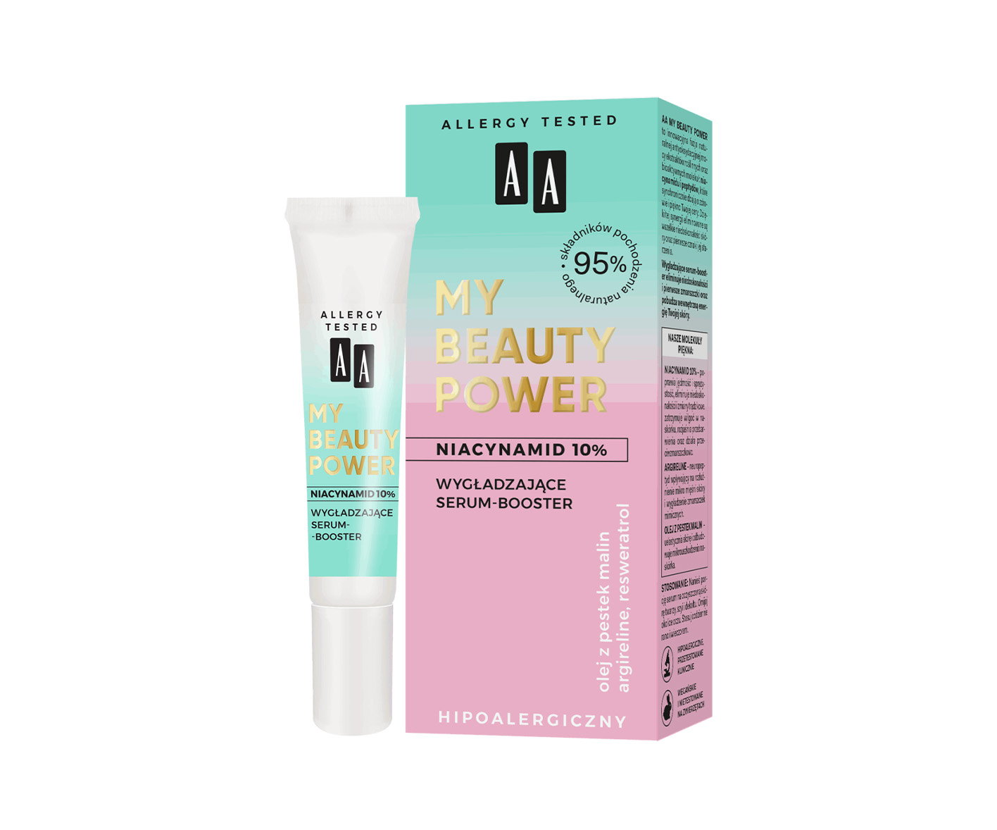  AA, My Beauty Power, Wygładzające serum-booster Niacynamid 10%