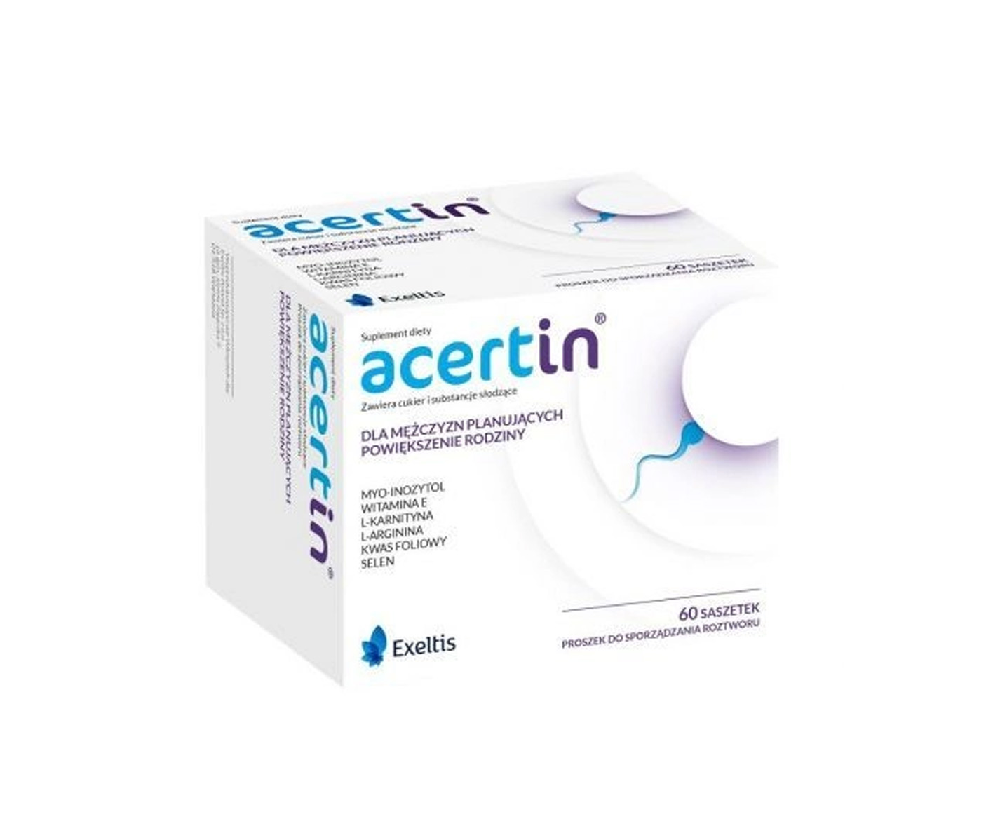 Acertin, suplement na płodność w saszetkach