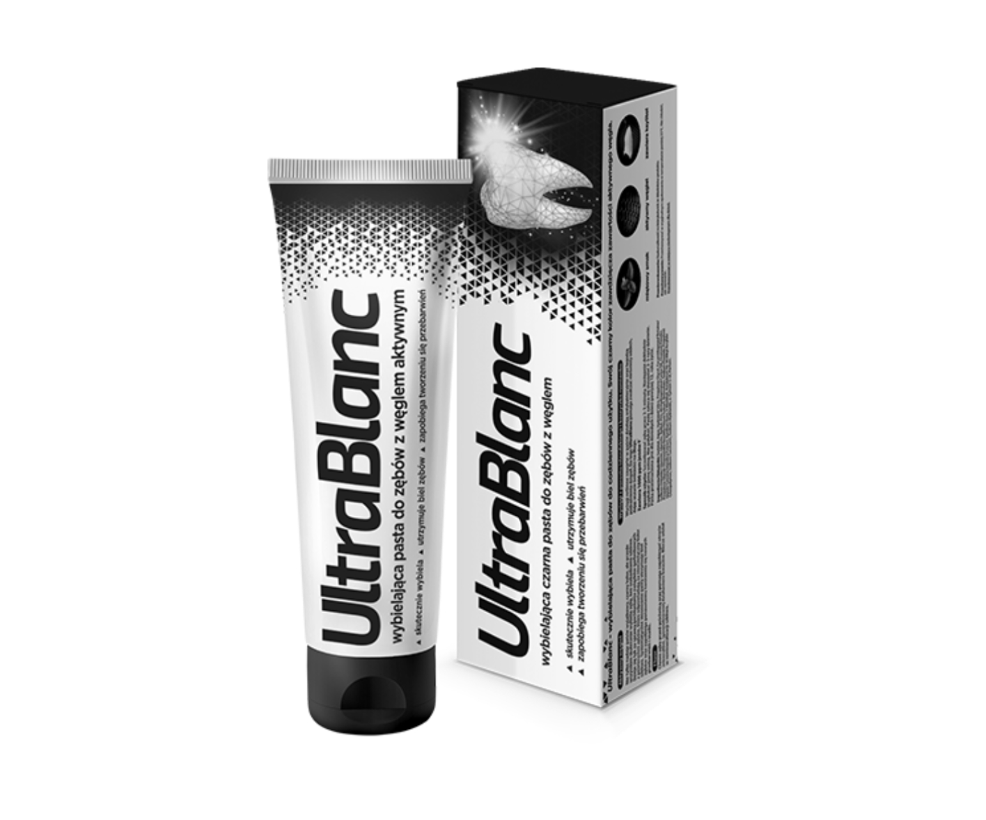 UltraBlanc, wybielająca czarna pasta do zębów z węglem