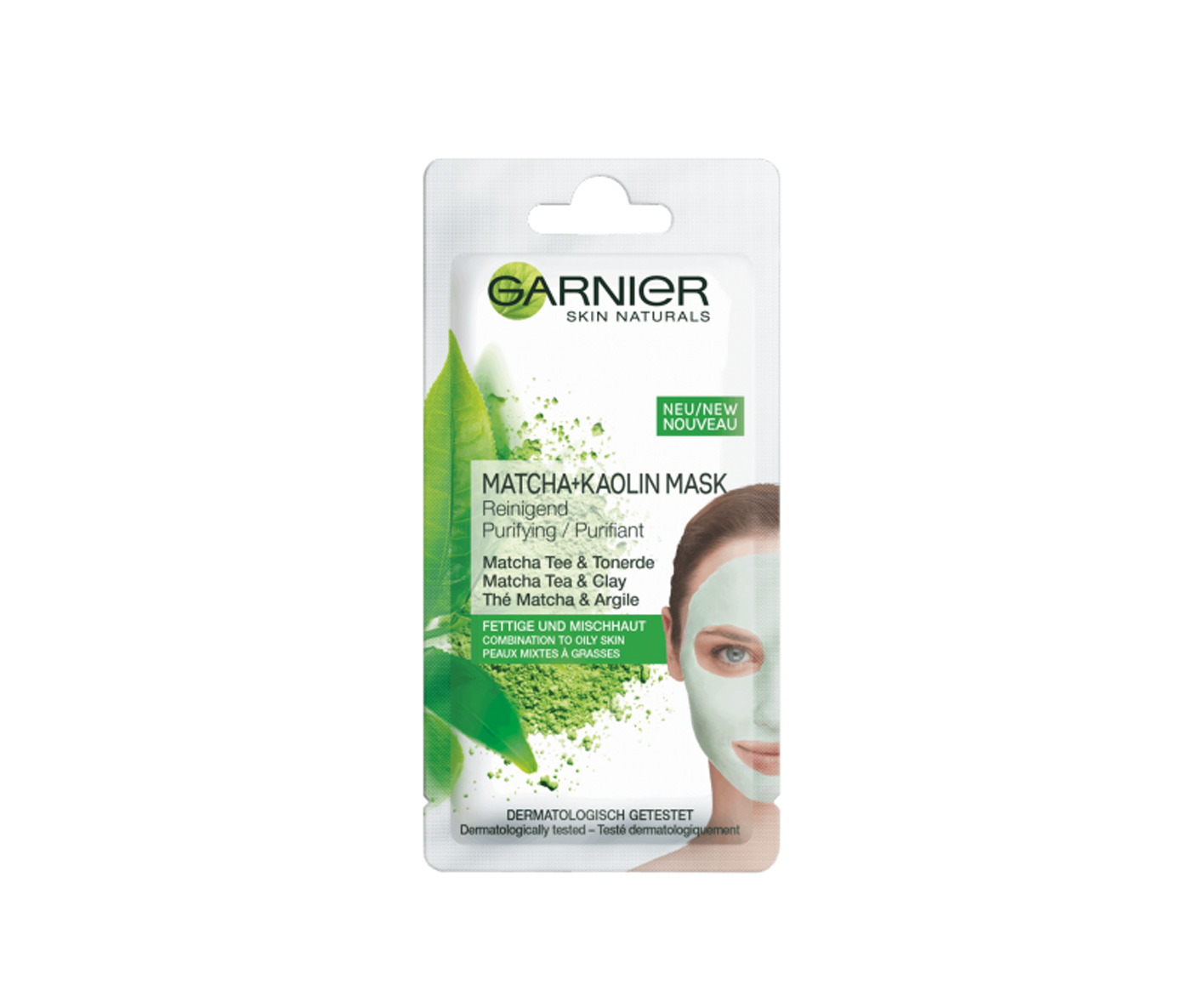 Garnier Skin Active, Matcha + Kaolin Mask, maska do twarzy