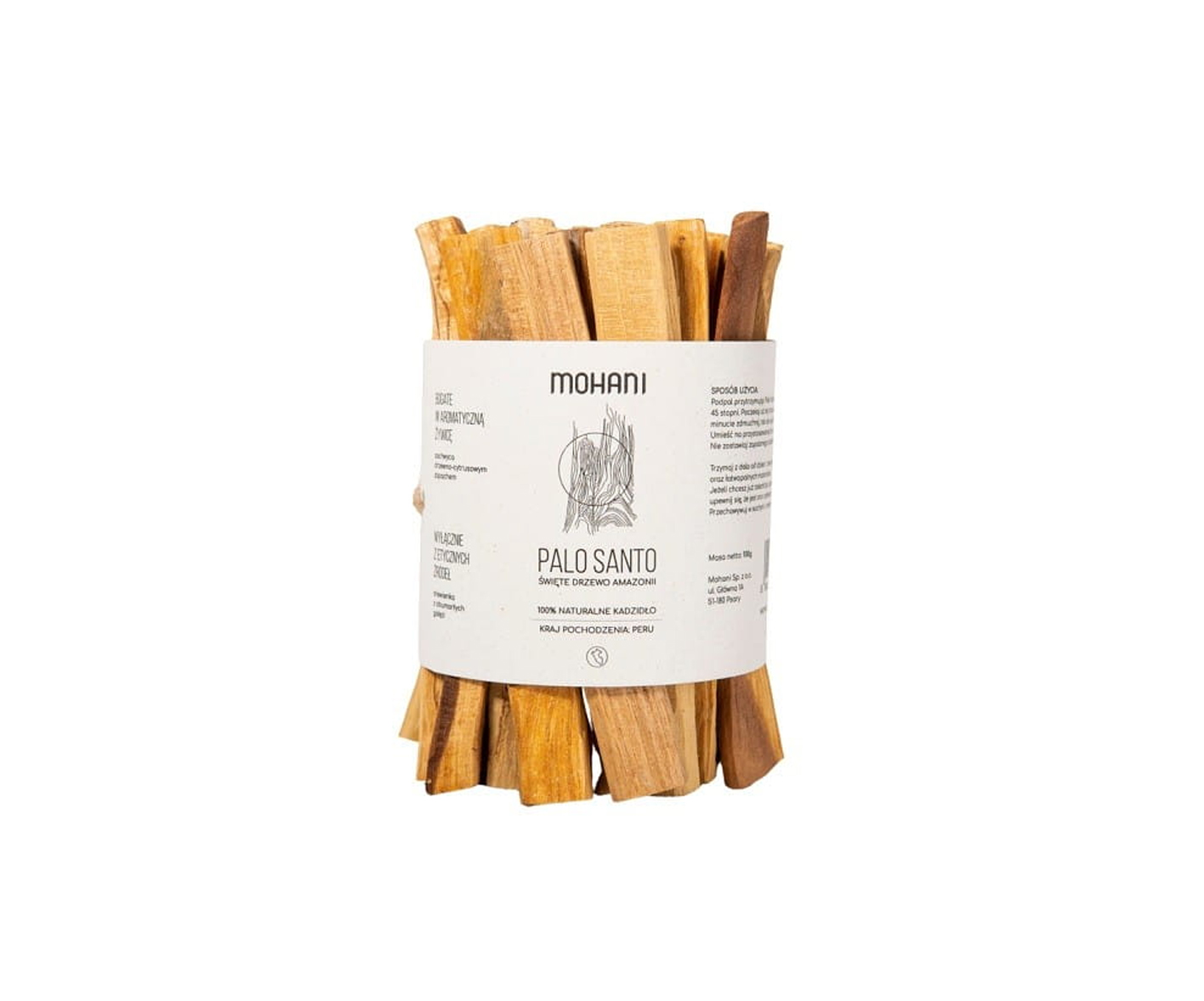 Mohani, drewienka Palo Santo, 100 g