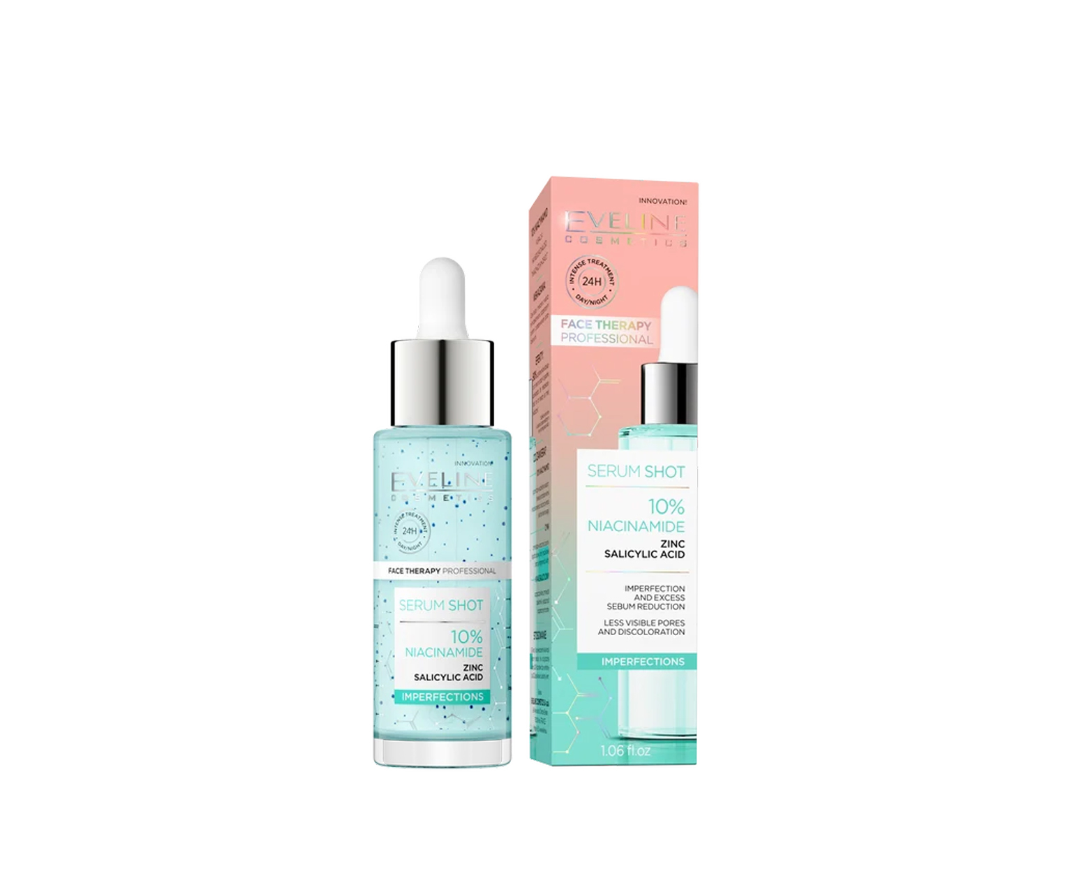 Eveline Cosmetics, Serum Shot Niacinamide, Serum na trądzik z niacynamidem