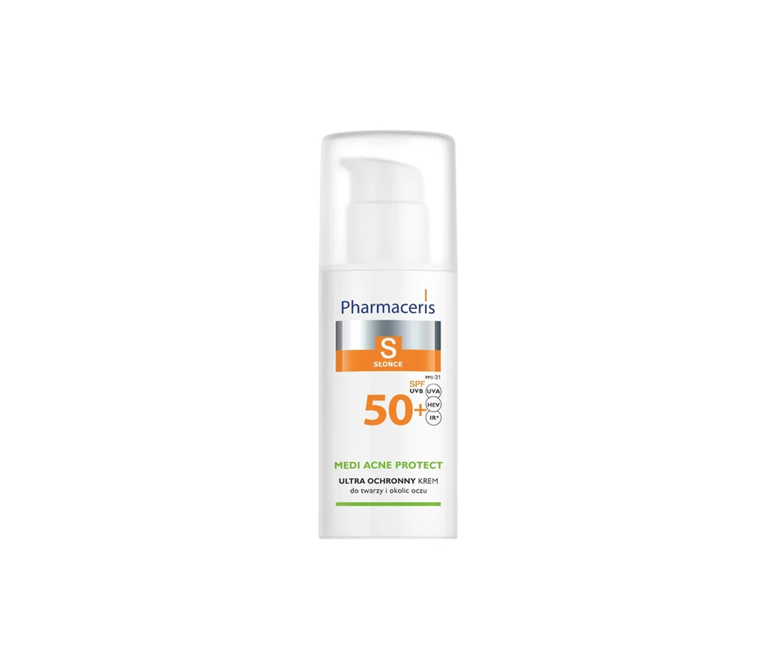  Pharmaceris, S, Medi Acne Protect, SPF 50+, krem ochronny na łojotok, 50 ml
