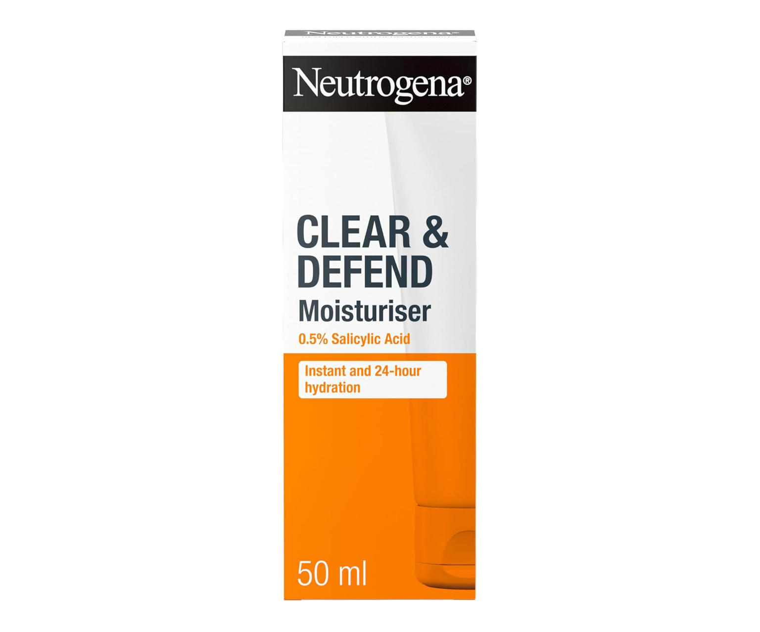 Neutrogena, Clear & Defend, 0.5% Salicylic Acid, krem nawilżający na trądzik, 50 ml