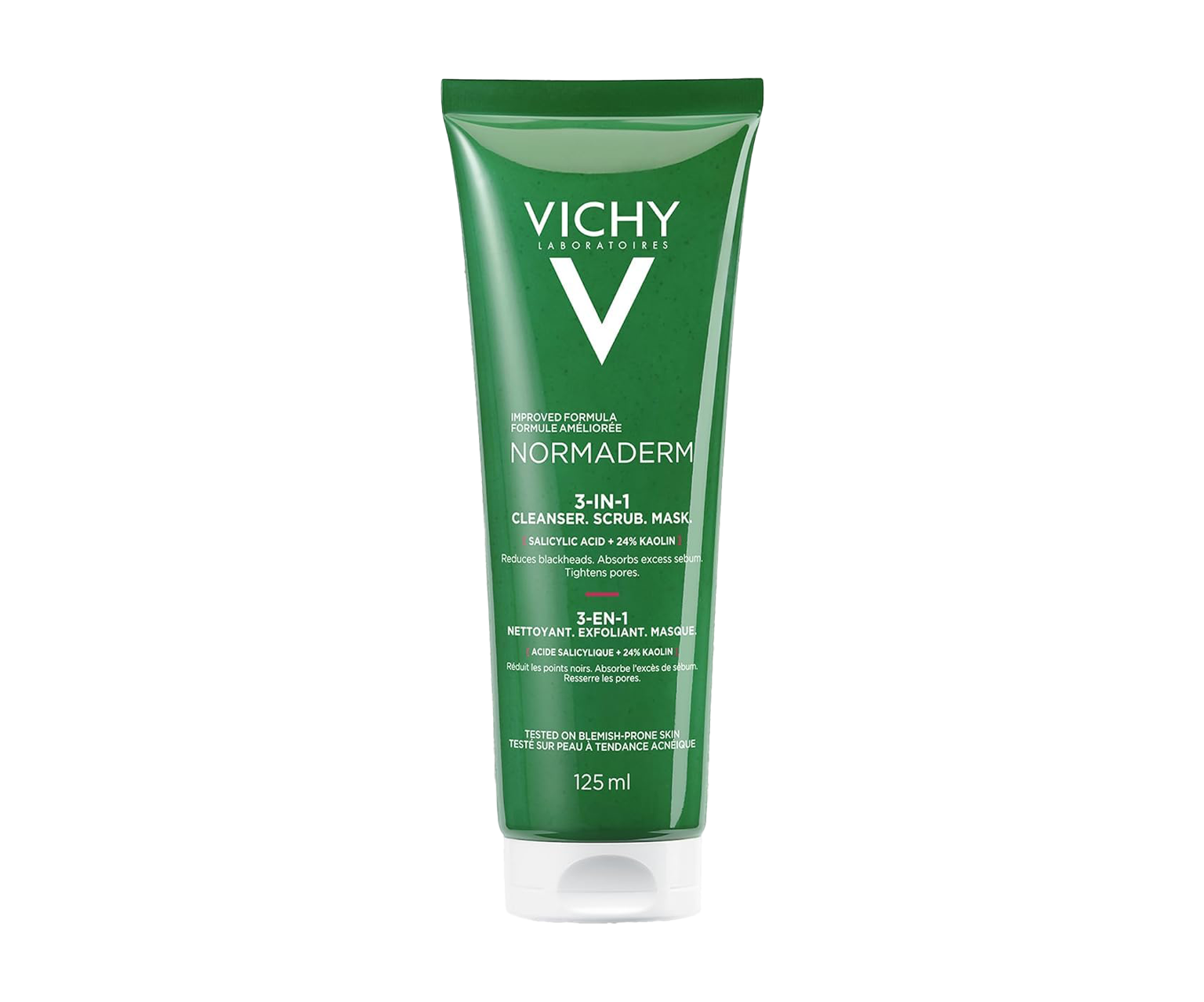 Vichy, Normaderm, peeling na trądzik zaskórnikowy 3 w 1, 125 ml