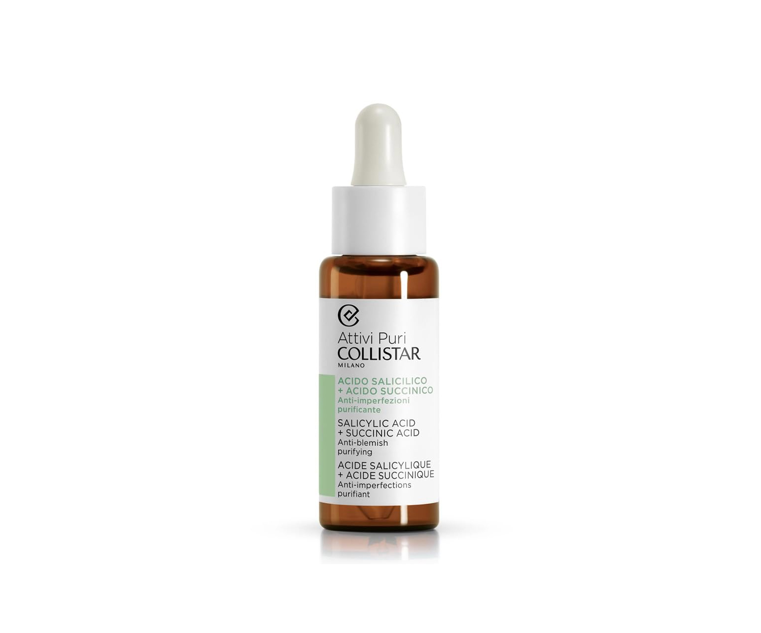 Collistar, Attivi Puri, Salicylic Acid + Succinic Acid, serum kontrolujące łojotok, 30 ml
