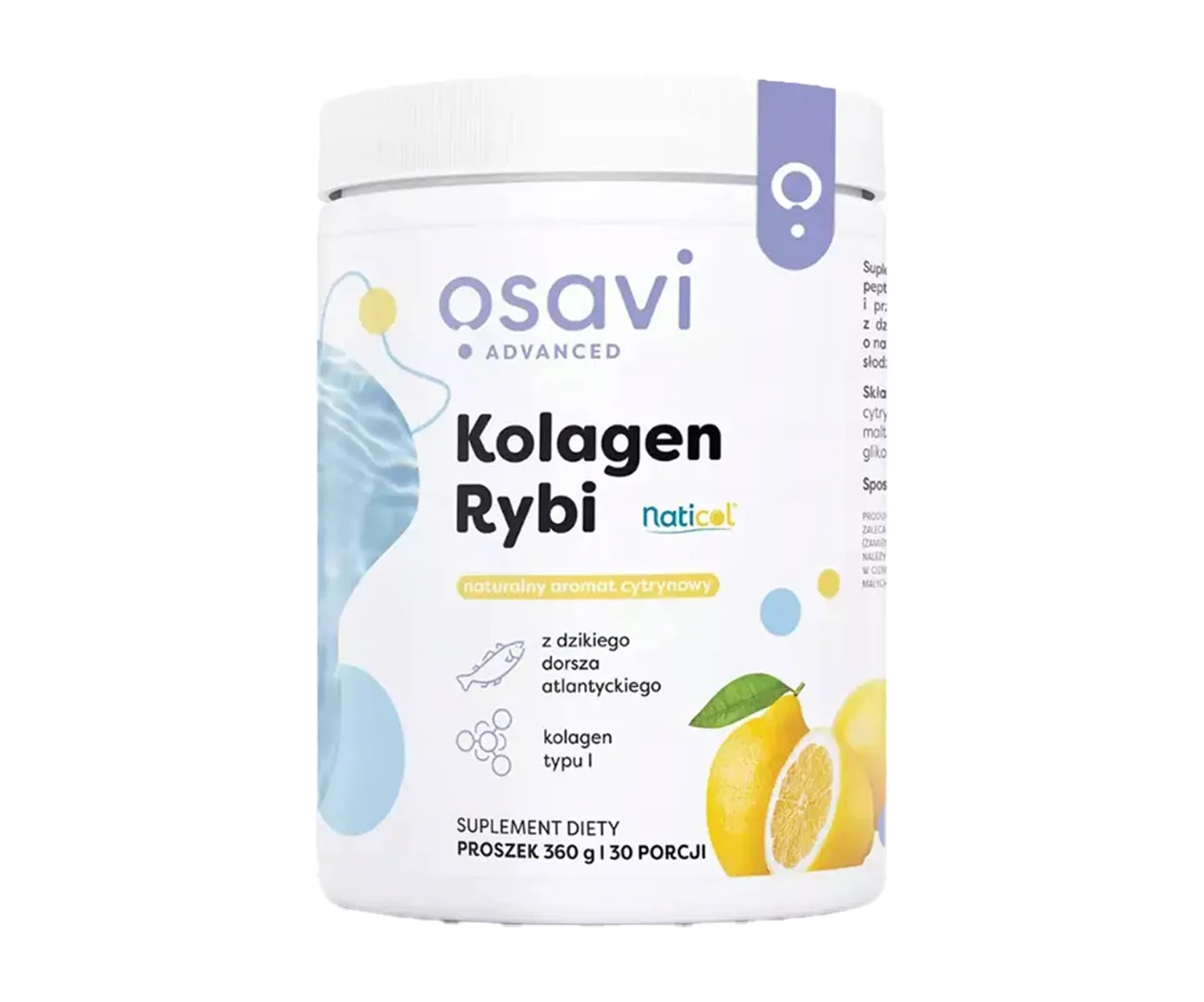Osavi Advanced Kolagen Rybi, Kolagen na skórę o smaku cytrynowym
