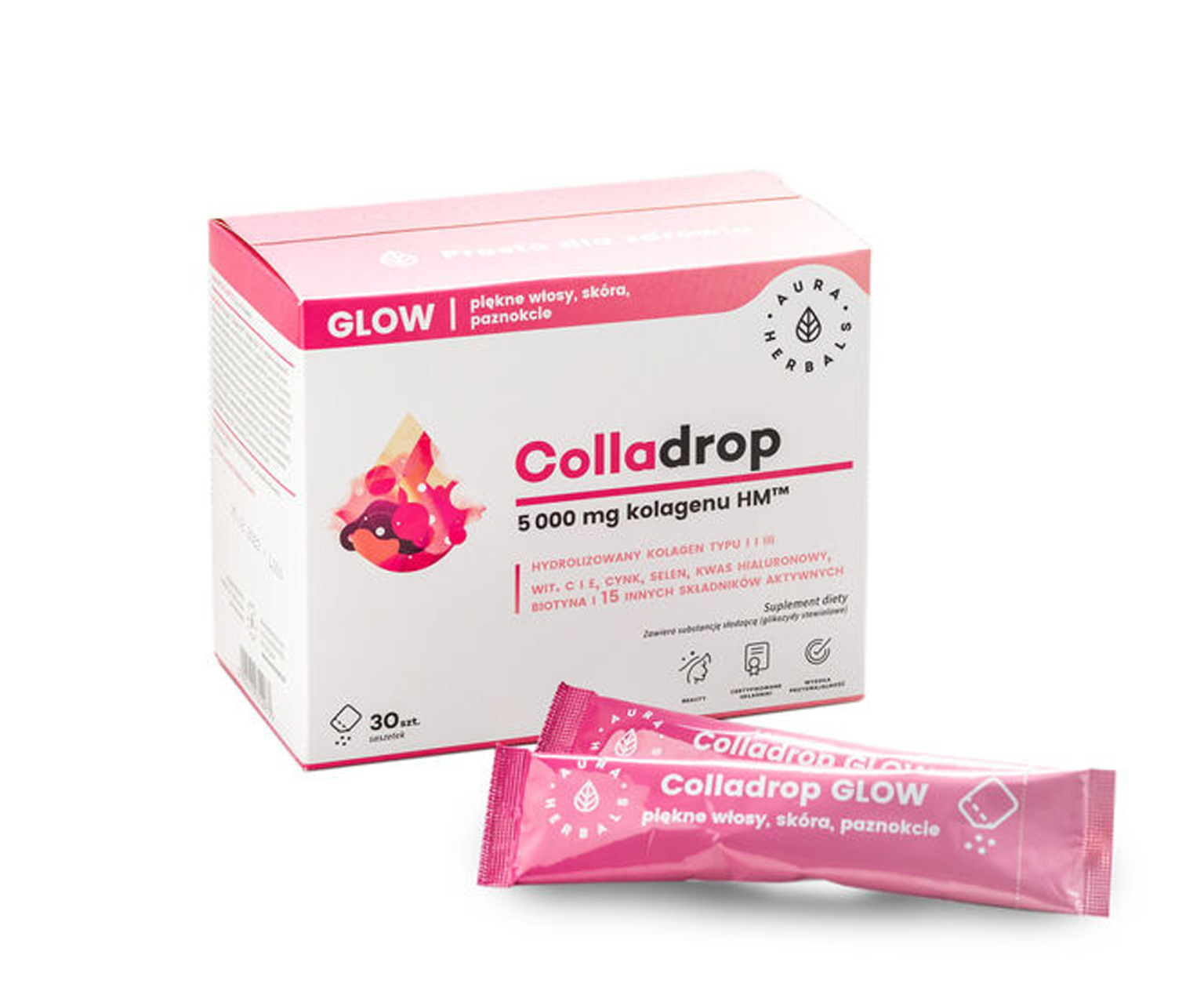 Aura Herbals Colladrop Glow , Kolagen rybi