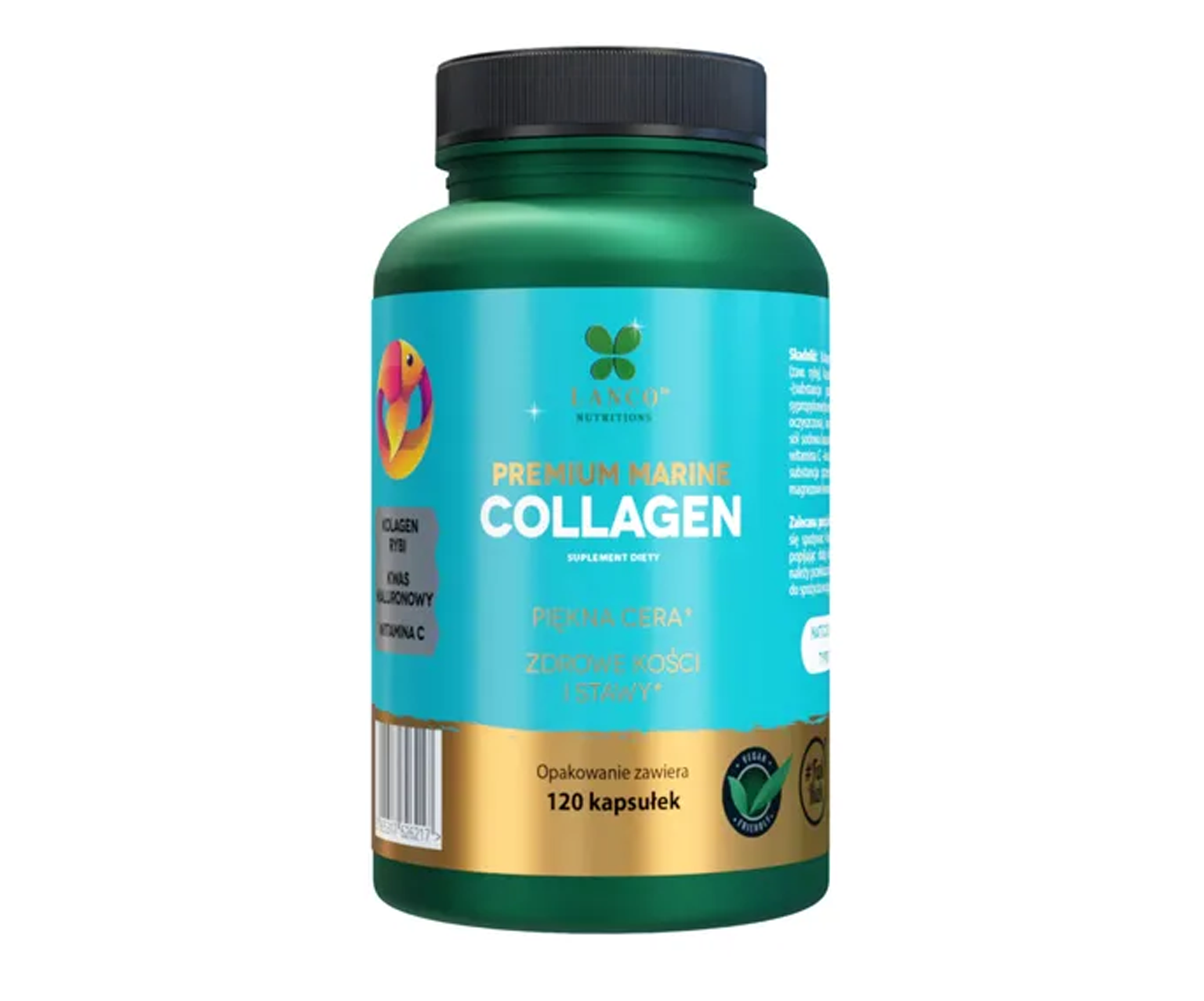 Lanco Nutritions, Premium Marine Collagen, kolagen morski, 120 kapsułek