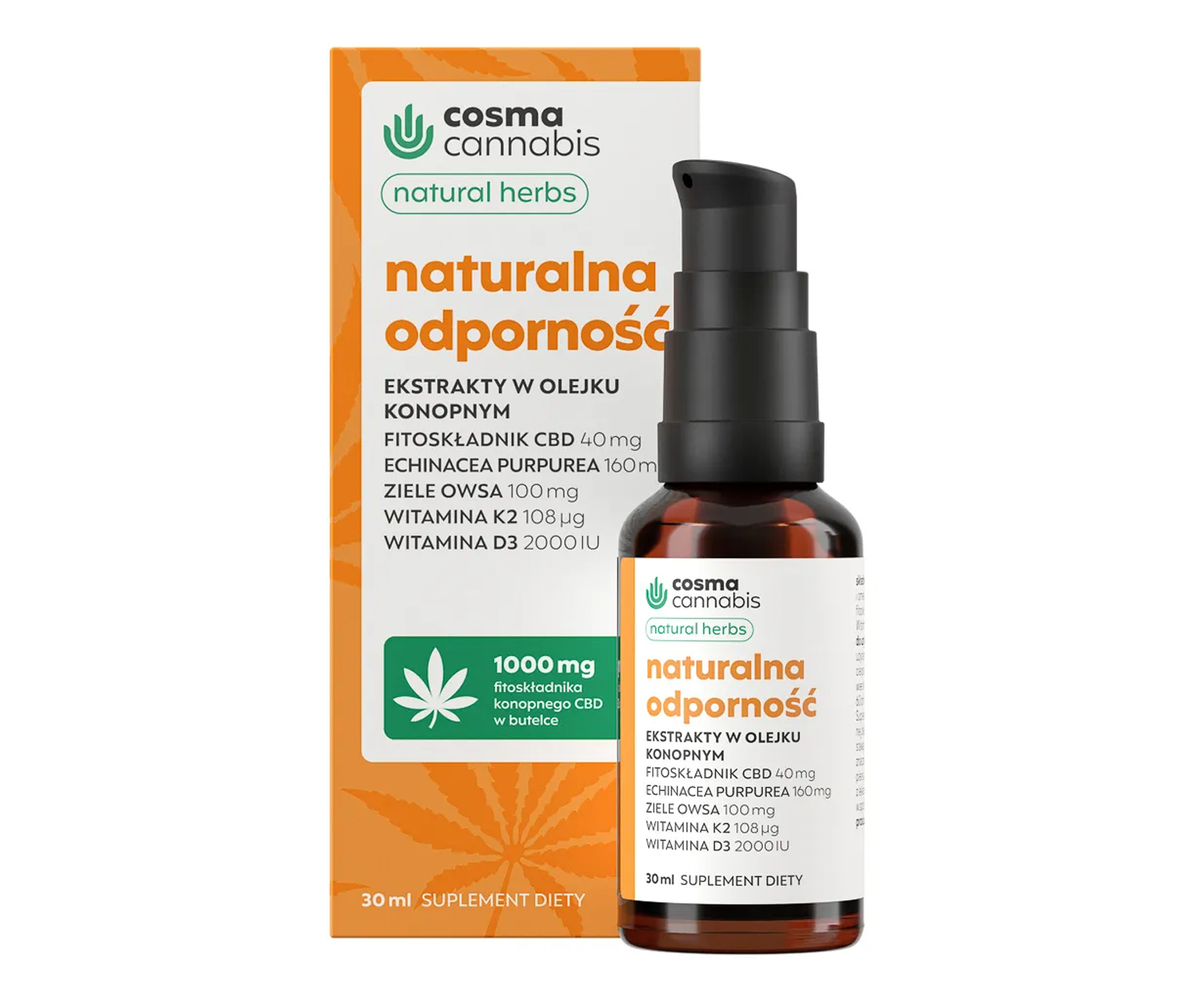 Natural Herbs Cosma Cannabis Naturalna Odporność, Oleje na odporność 