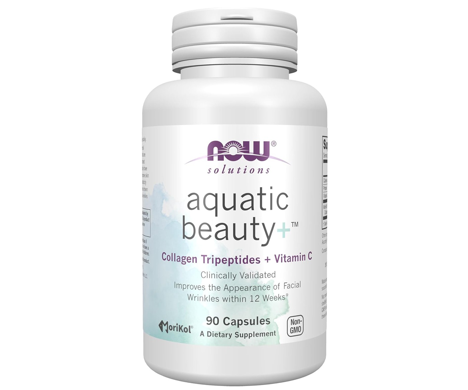 Now, Solutions, Aquatic Beauty+, kolagen morski, 90 kapsułek