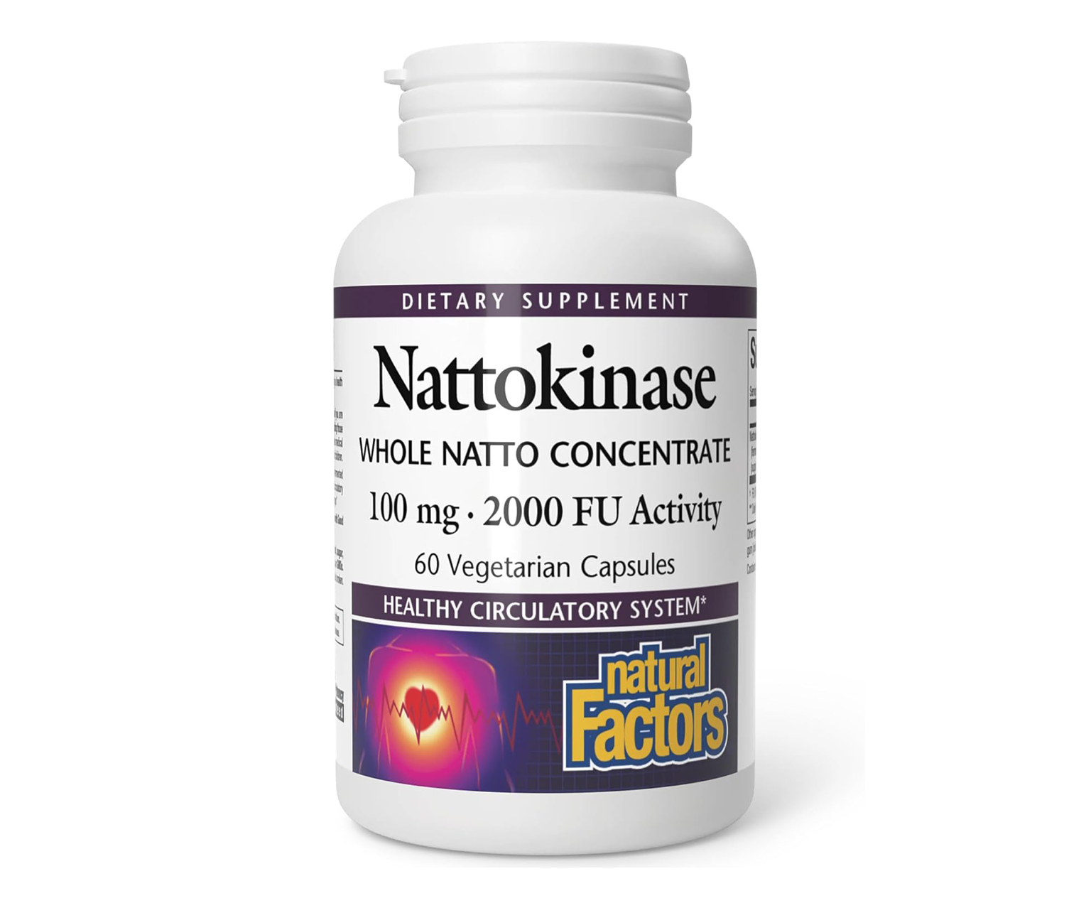 Natural Factors, Nattokinaza, suplement diety, 60 kapsułek