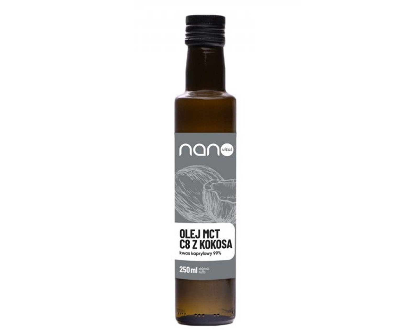 Nanovital, Olej MCT C8+C10 do picia na wsparcie energii, Olej MCT do picia