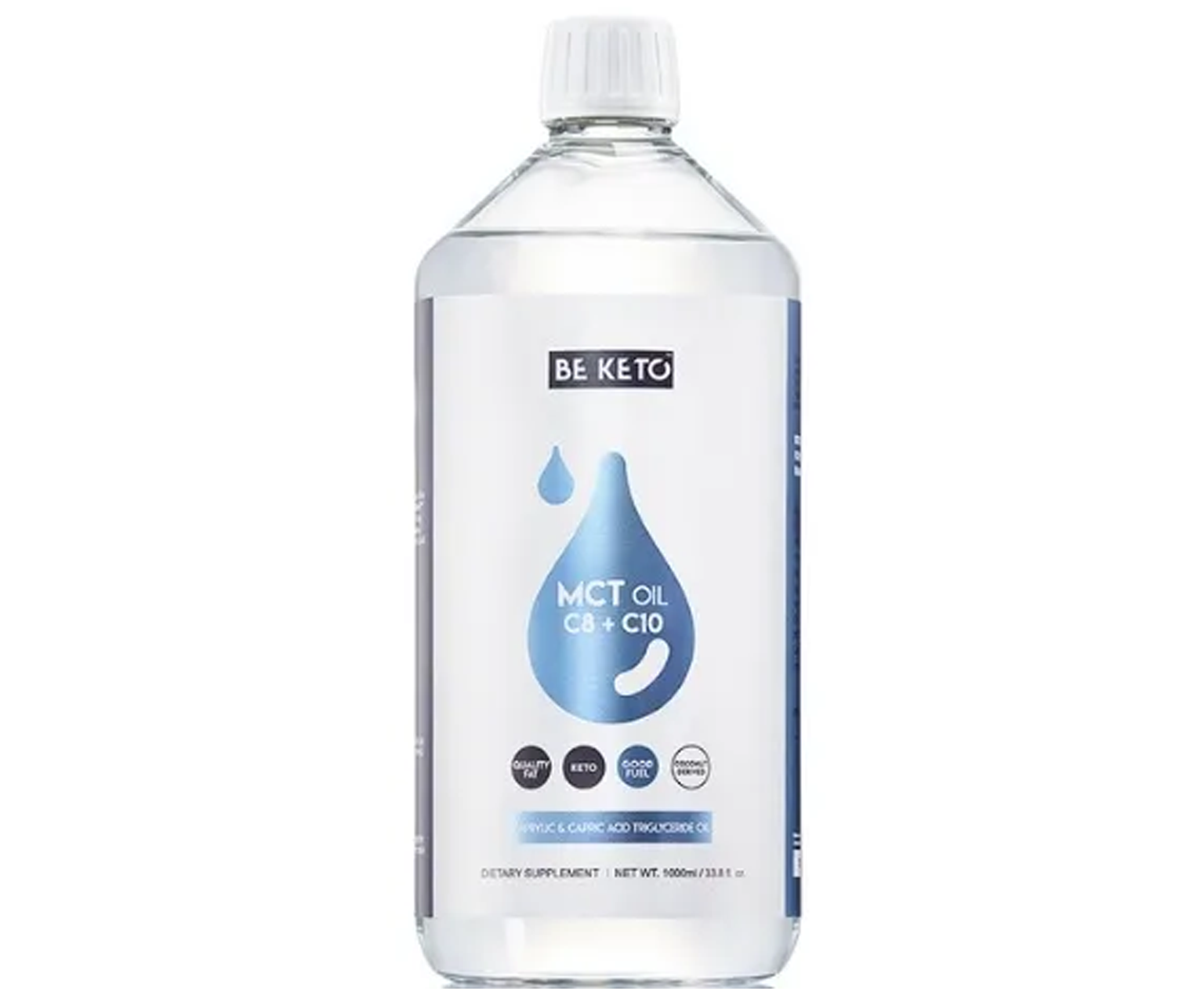 BeKeto Olej MCT C8+C10, Olej MCT C8+C10 do picia na wsparcie energii