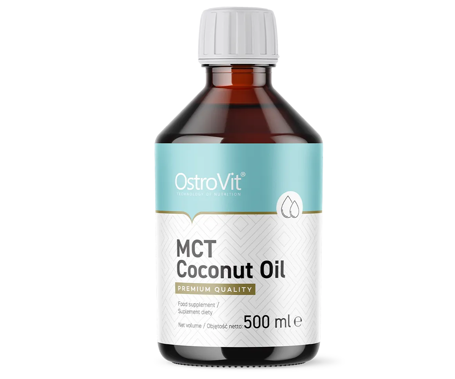 OstroVit MCT Oil C8+C10, Olej MCT C8+C10 do picia na wsparcie energii