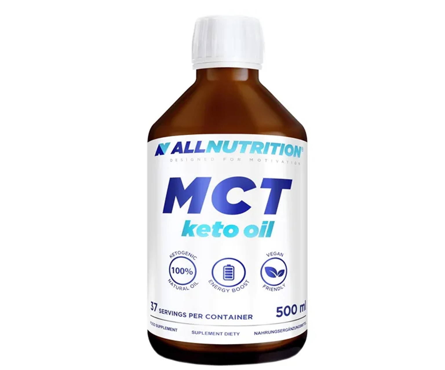 Allnutrition MCT Keto Oil, Olej MCT C8+C10 do picia na wsparcie energii