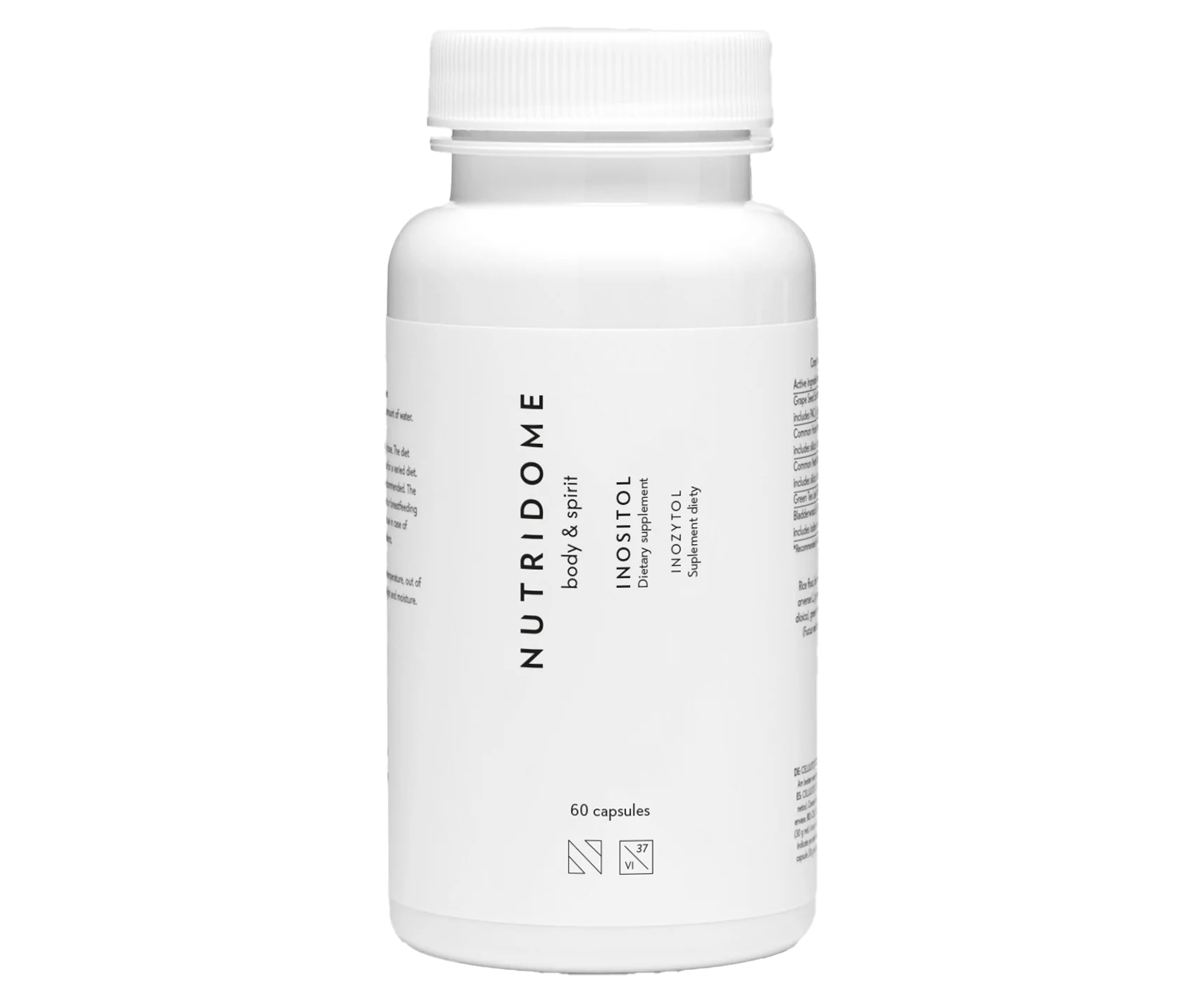 Nutridome, Inozytol 1000 mg/dzień, suplement diety, 60 kapsułek