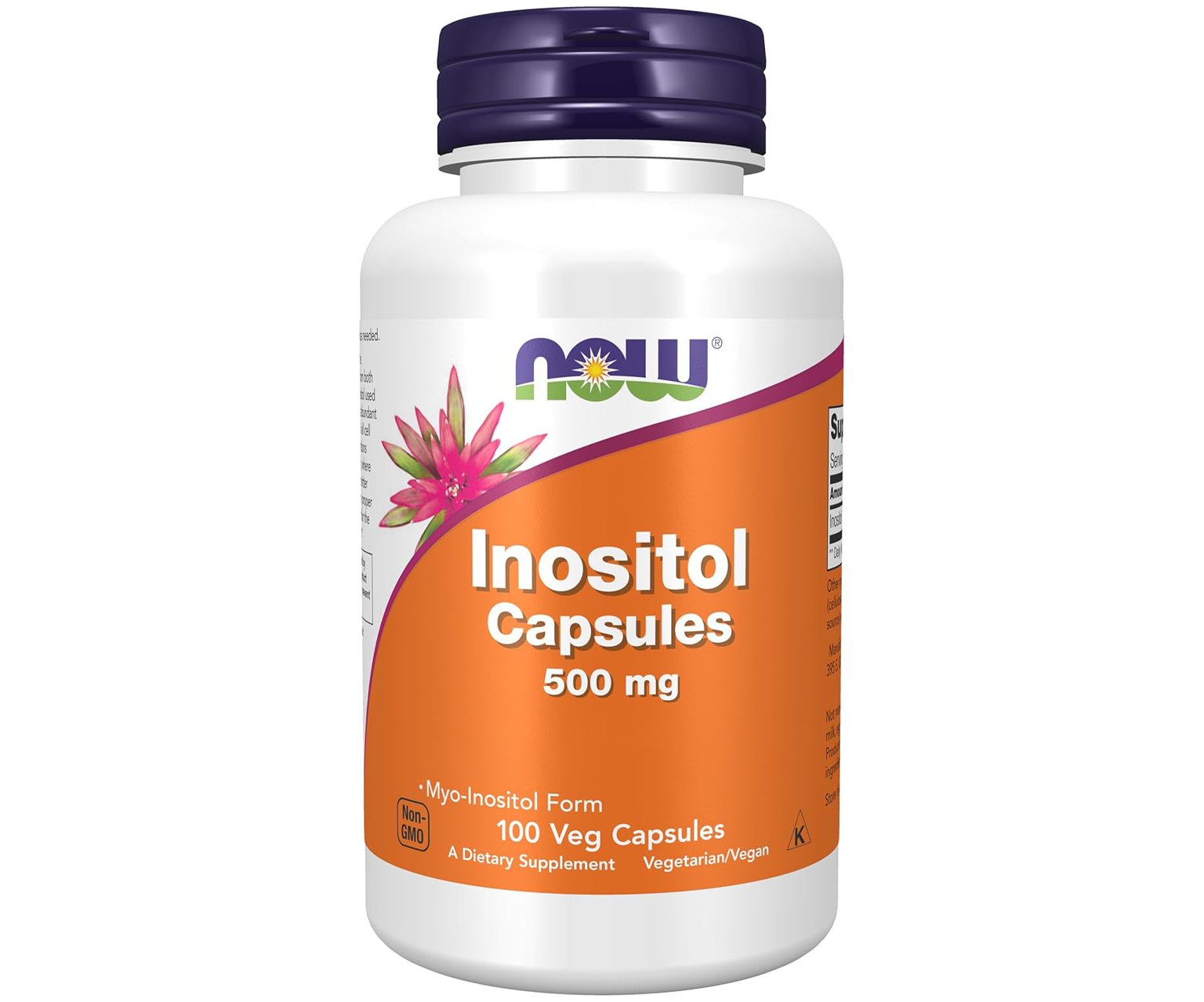 Now Foods, Inozytol, suplement diety, 100 kapsułek