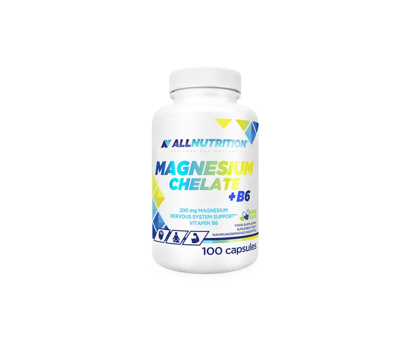 Allnutrition Magnesium Chelate + B6, 100 kapsułek
