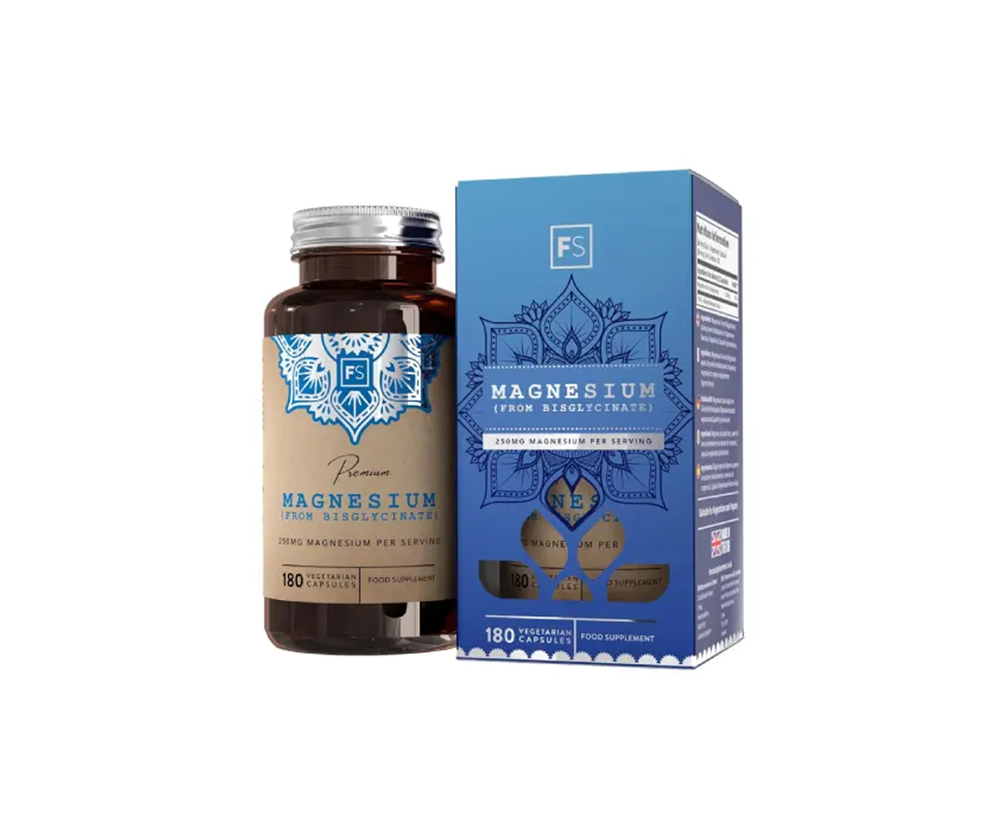 Focus Supplements, Glicynian Magnezu, 180 kapsułek