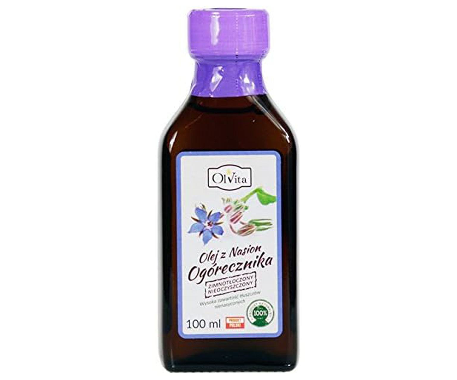 Ol'Vita, olej do picia na skórę z ogórecznika, 100 ml