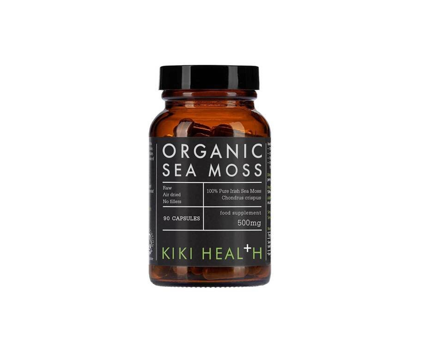 Kiki Health, Organic Sea Moss, suplement diety z irlandzkim mchem morskim, 90 kapsułek