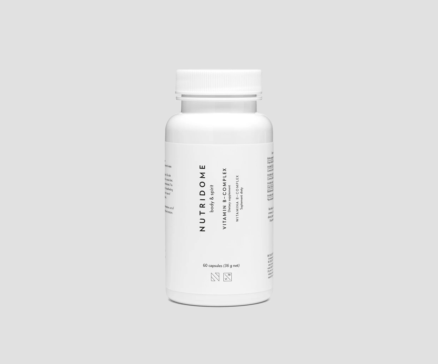Nutridome, Witamina B-Complex na stres, zmęczenie, metabolizm i pracę układu nerwowego, 60 kapsułek