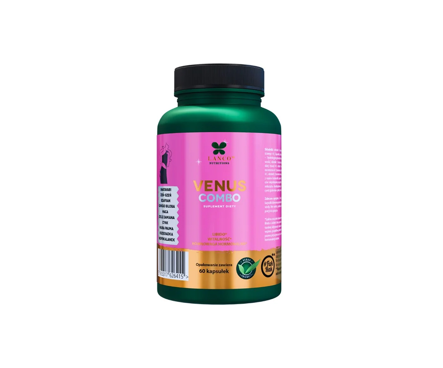 Lanco Nutrition, Venus Combo, suplement na PMS, 60 kapsułek