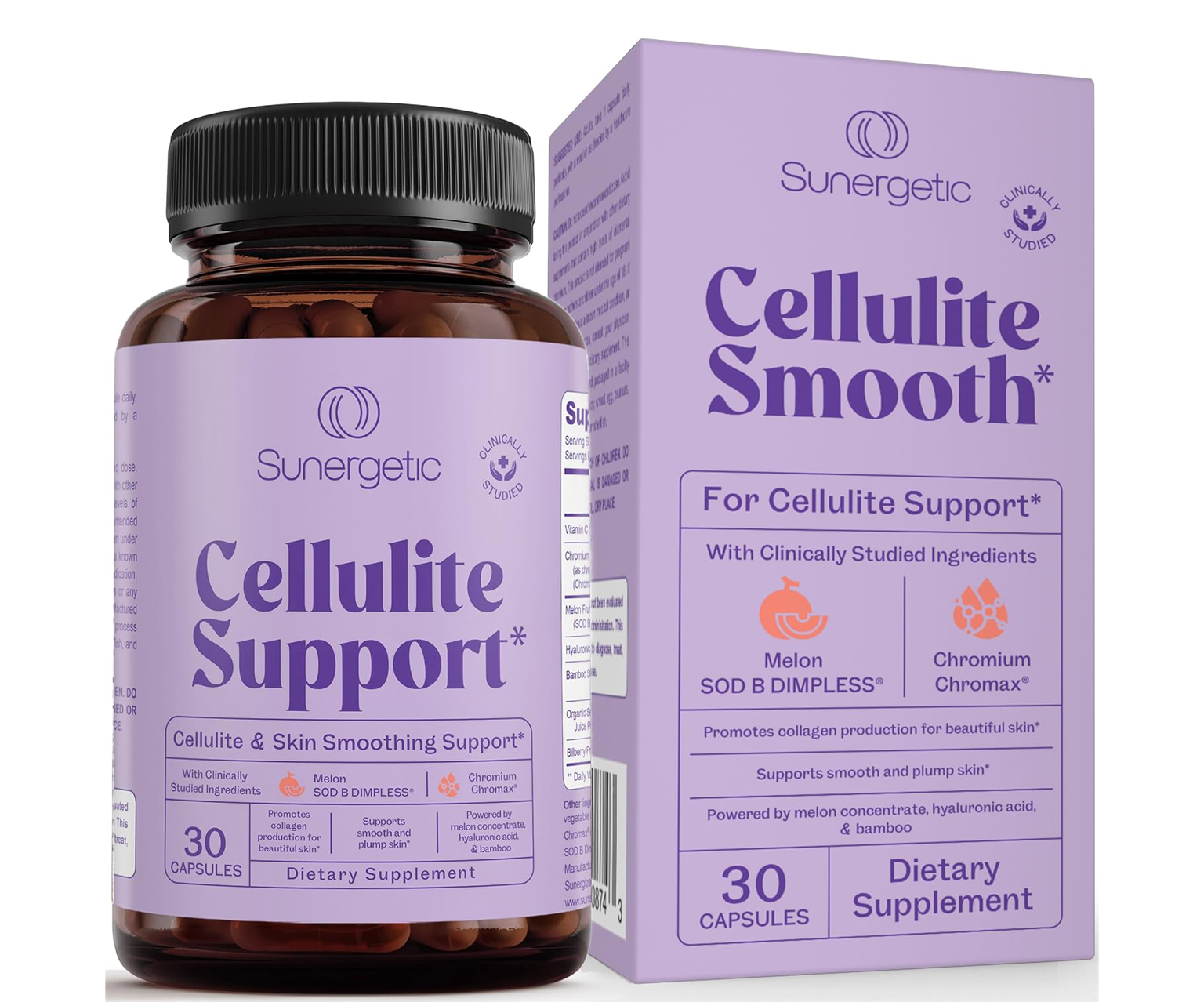 Sunergetic, Cellulite Support, suplement na cellulit, 30 kapsułek