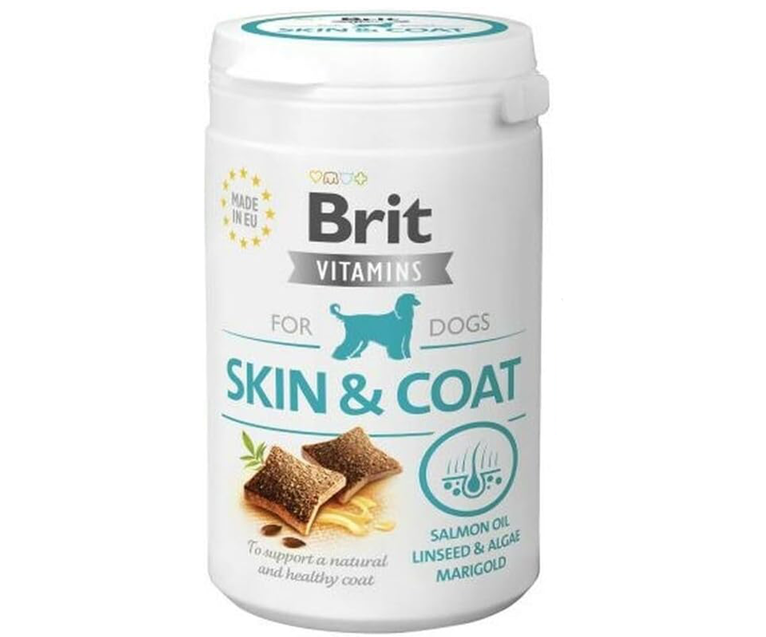 Brit, Vitamins, Skin & Coat, karma uzupełniająca dla psów na skórę i sierść, 150 g