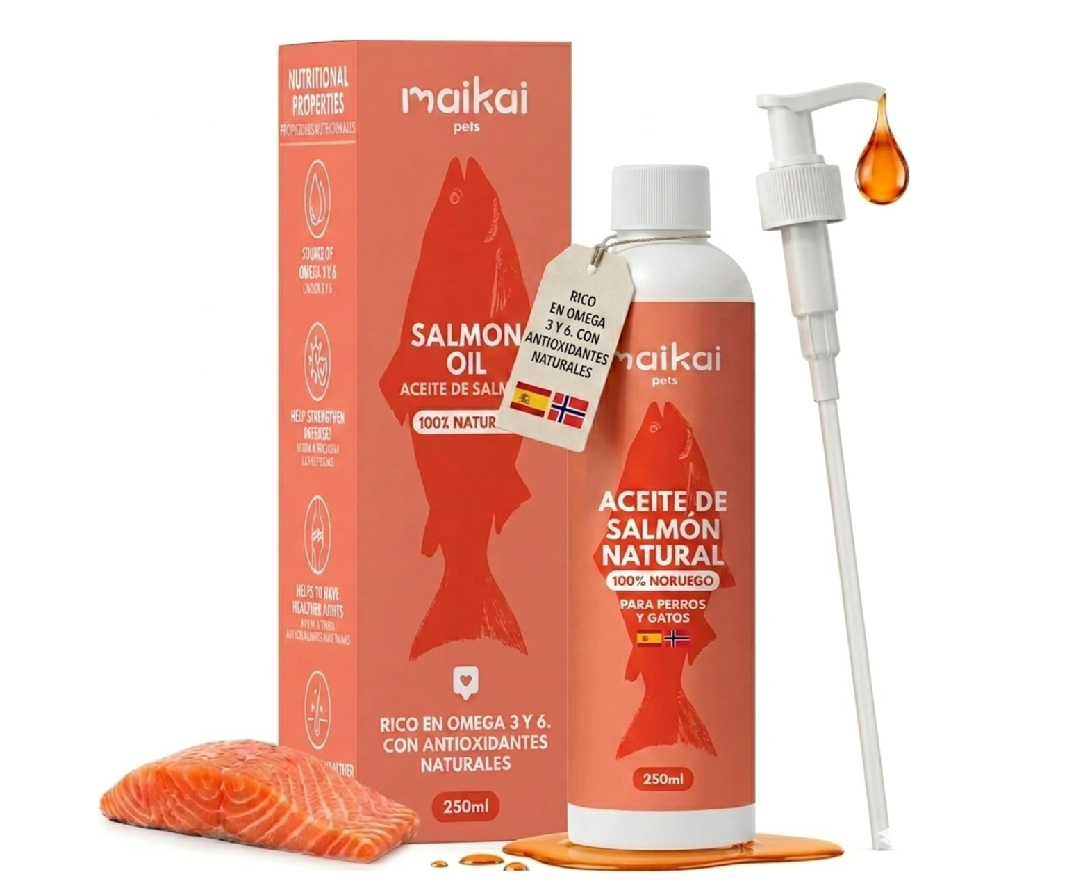 Maikai, Olej z łososia dla psów, 250 ml