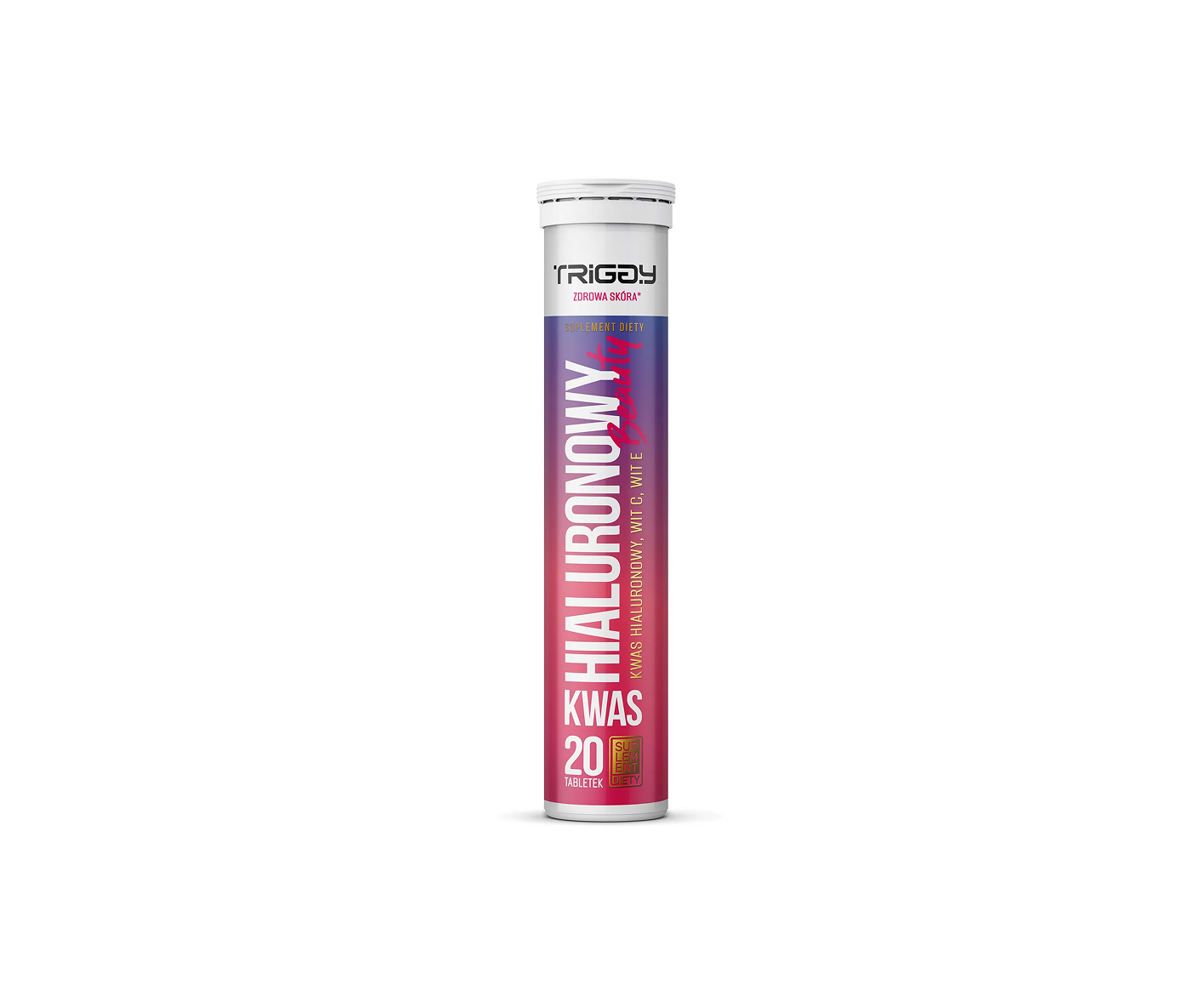 Triggy, Kwas Hialuronowy Beauty, suplement anti-aging, 20 tabletek musujących