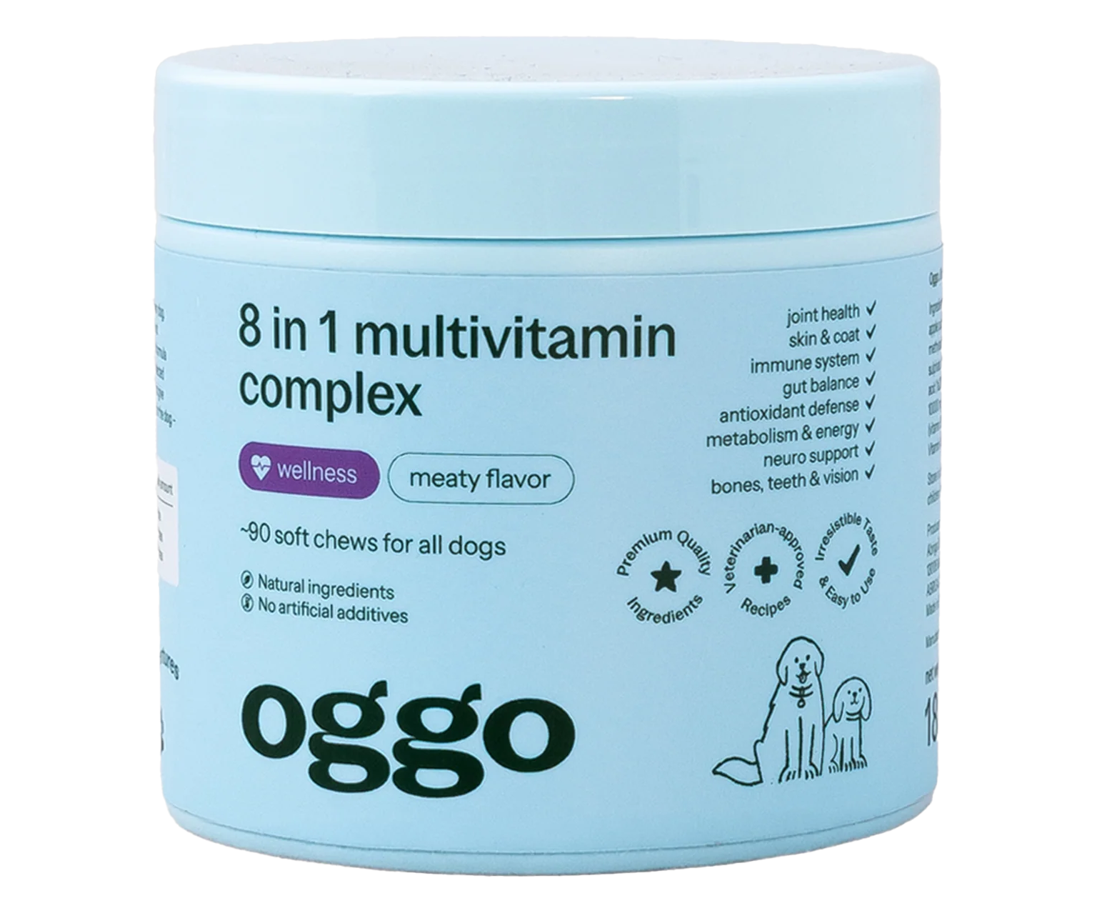 Oggo, 8 in 1 Complex karma uzupełniająca multiwitamina dla zdrowia i energii pupila