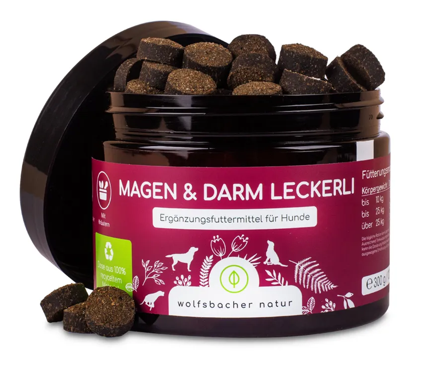 Wolfsbacher Natur Magen & Darm Leckerli, Smaczki na jelita dla psów