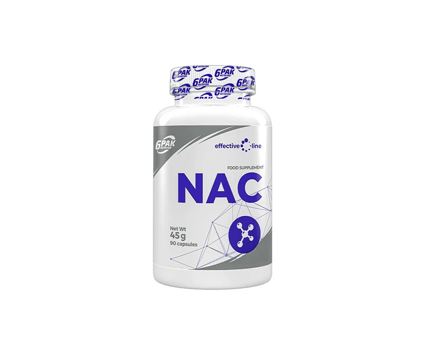 6PAK Nutriotion, NAC, suplement diety z N-acetylocysteiną, 90 kapsułek