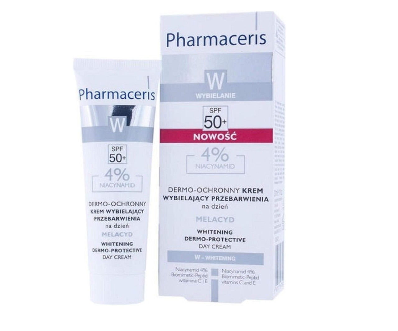 Pharmaceris, W, Melacyd, ochronny krem wybielający przebarwienia SPF 50+, 30 ml