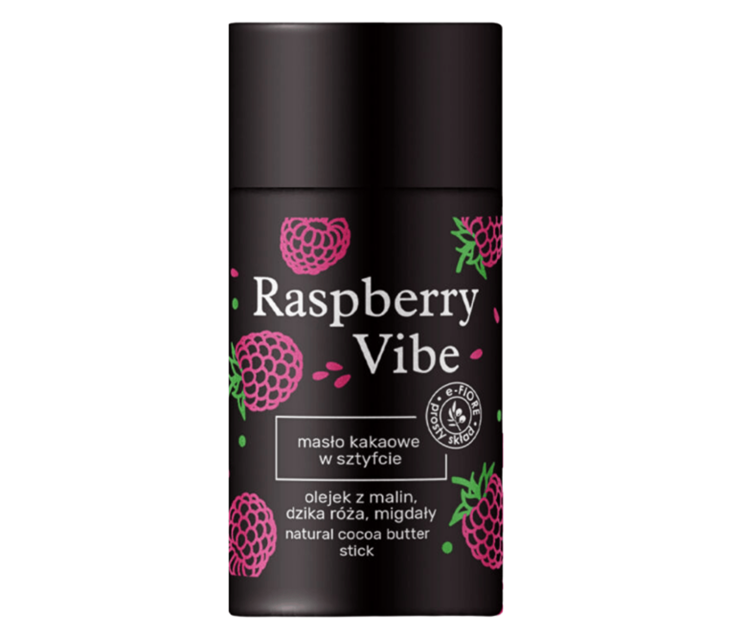 E-FIORE, Raspberry Vibe Masło kakaowe w sztyfcie, Balsam do ciała w sztyfcie 