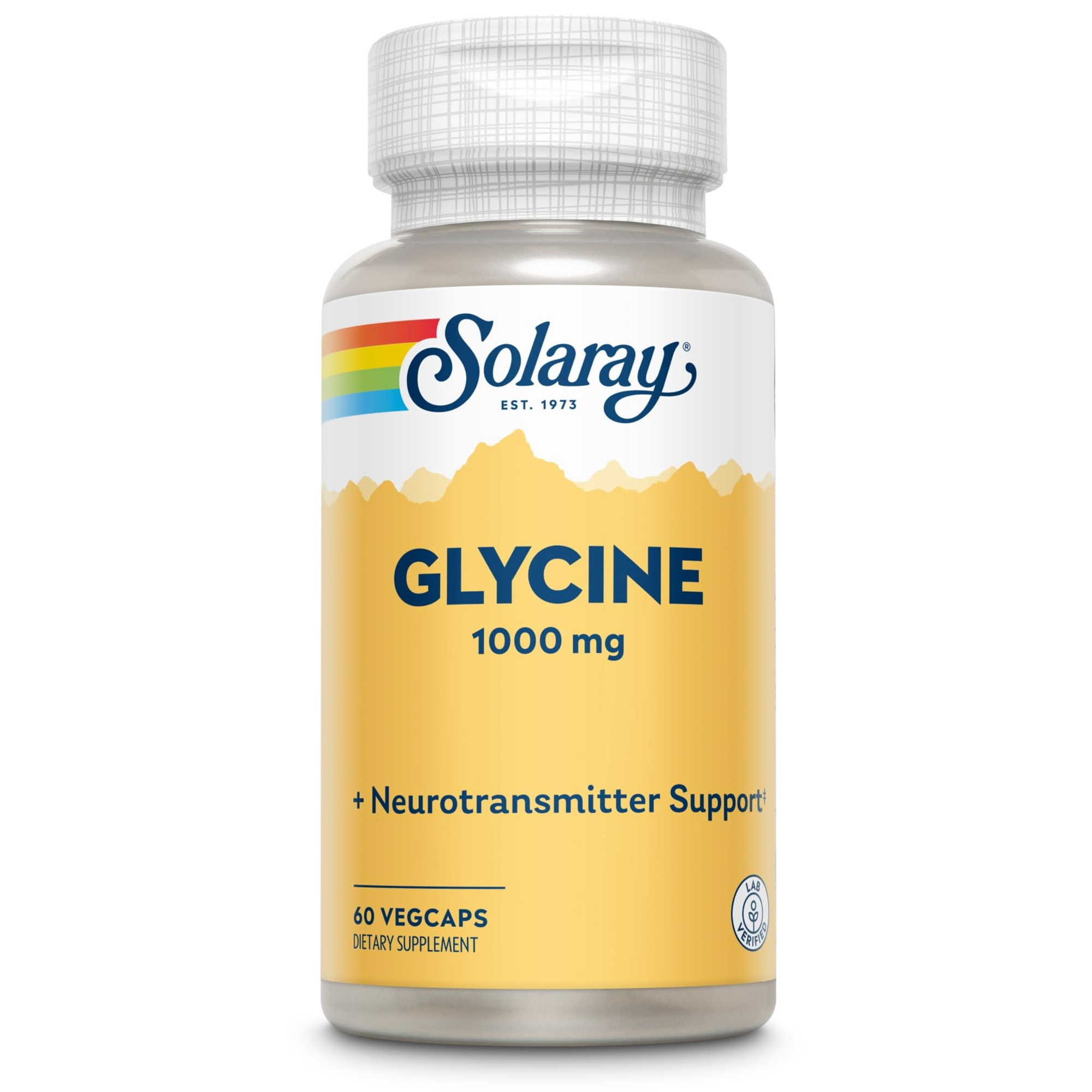 Solaray, Glicyna, suplement diety, 60 kapsułek