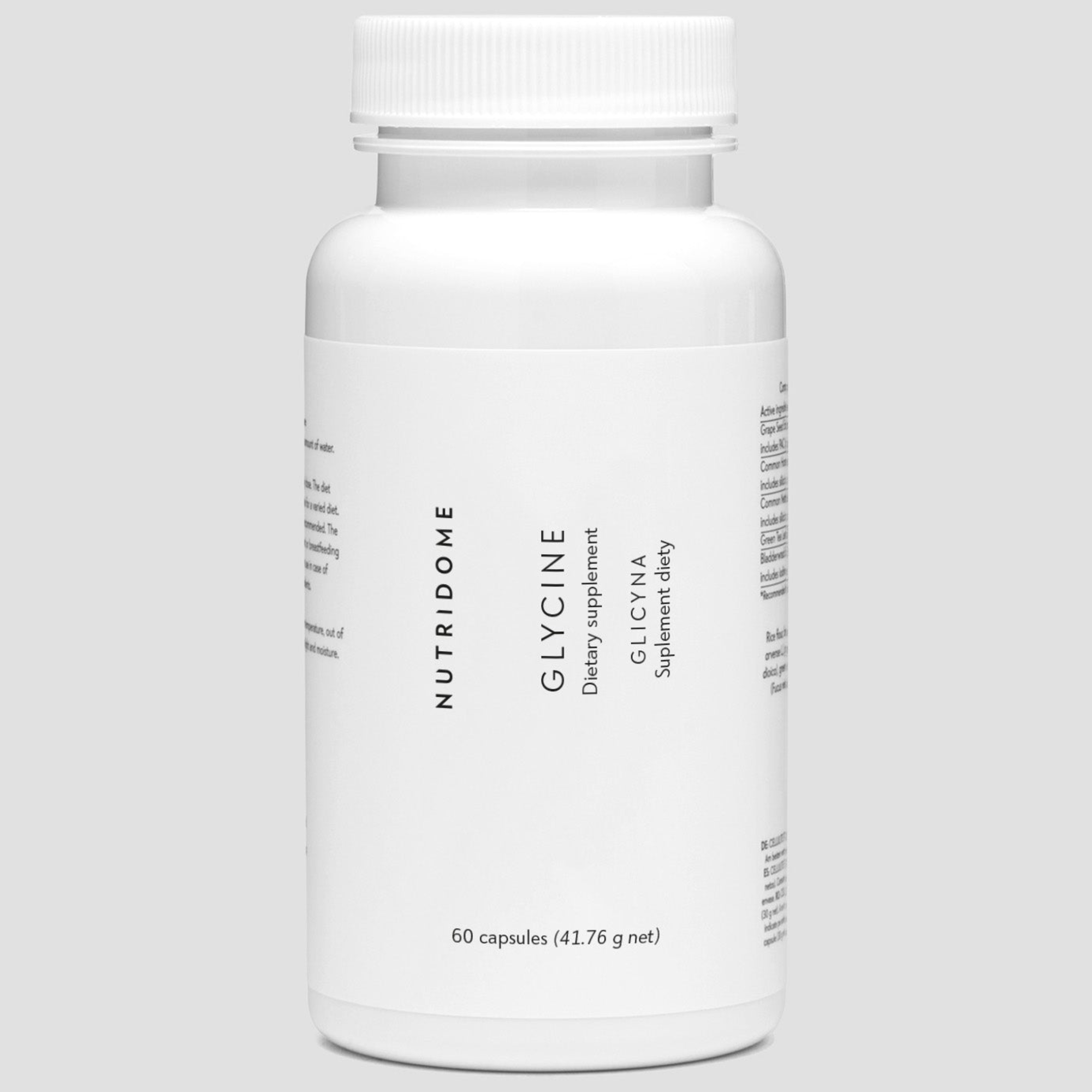 Nutridome, Glicyna suplement na wsparcie jakości snu i ułatwienie zasypiania, regenerację i produkcję kolagenu 1000 mg/dzień