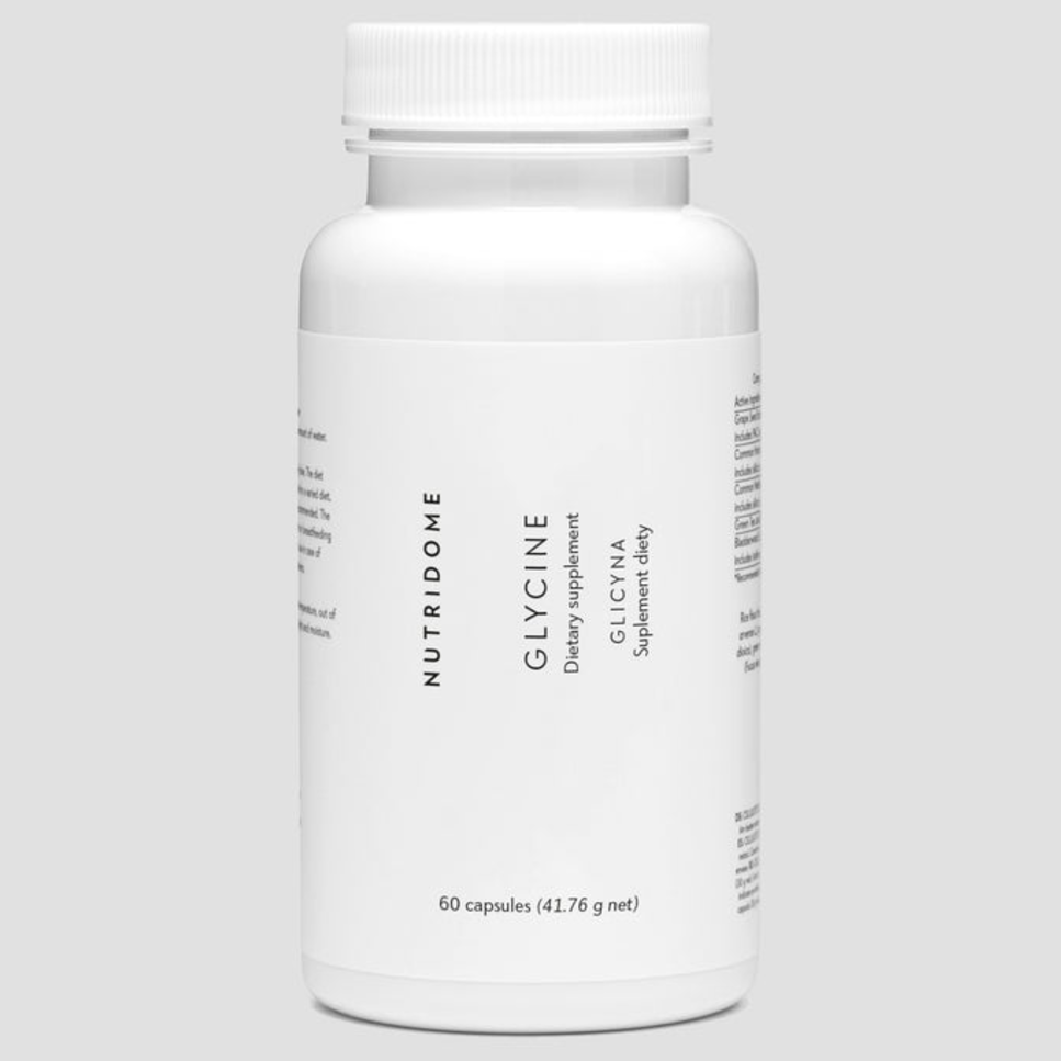 Nutridome, Glicyna suplement na wsparcie jakości snu i ułatwienie zasypiania, regenerację i produkcję kolagenu 1000 mg/dzień
