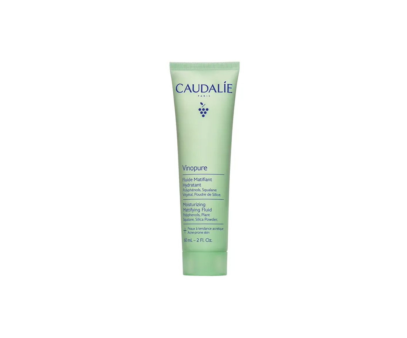 Caudalie, Vinopure, Mattifying Moisturizing Fluid, krem nawilżający na trądzik, 60 ml