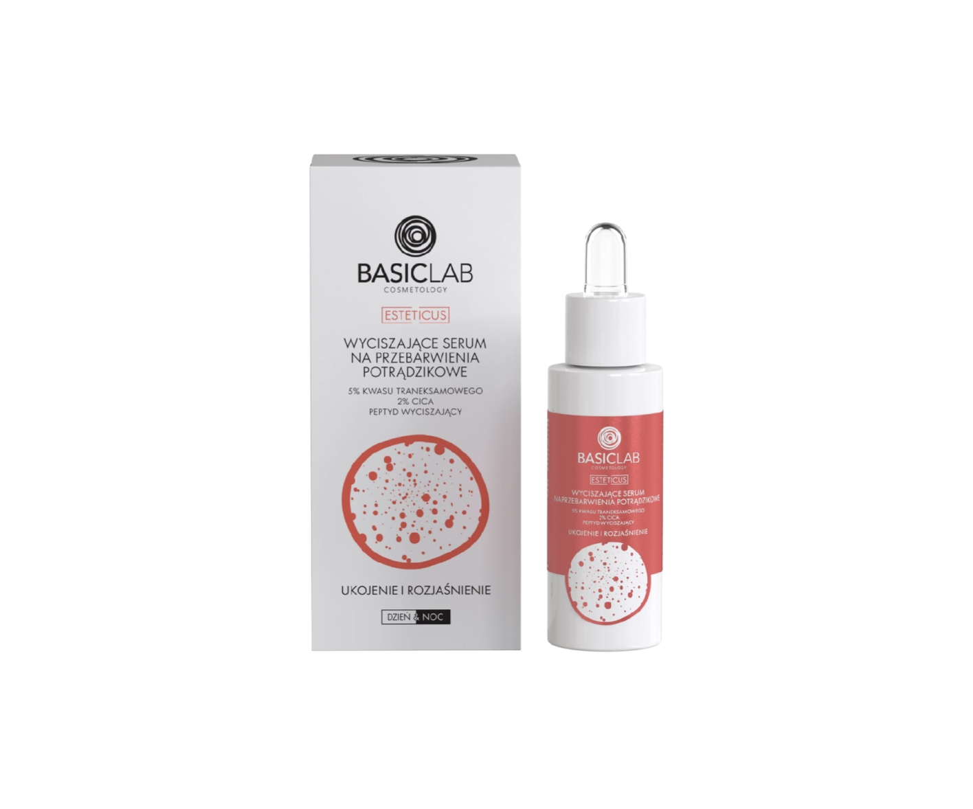 BasicLab, Esteticus, Ukojenie i Rozjaśnienie, serum na trądzik hormonalny, 30 ml