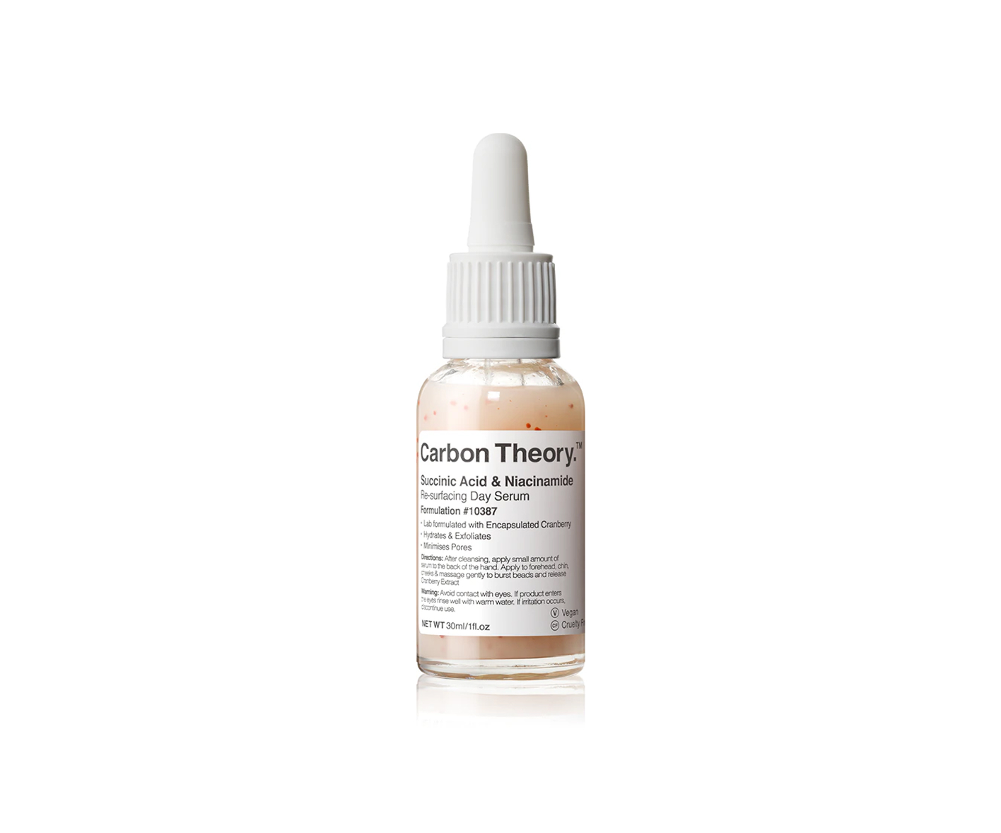 Carbon Theory, Succinic Acid & Niacinamide Serum, serum na trądzik, 30 ml