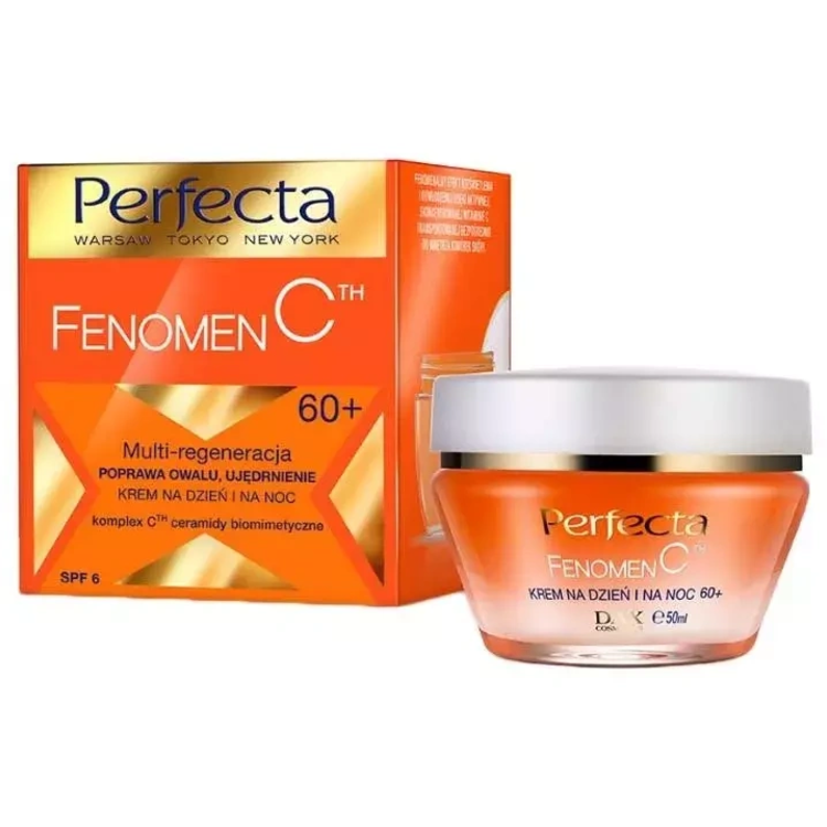Perfecta Fenomen C multi-regeneracja, Ujędrniający krem przeciwzmarszczkowy 60+ na dzień i na noc SPF6