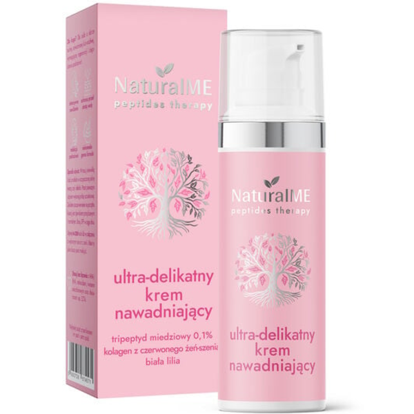 NaturalME, Ultradelikatny krem nawadniający Peptides Therapy, Nawadniający krem peptydowy do twarzy