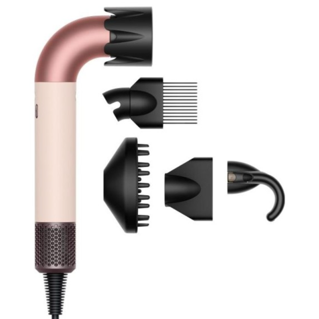 Dyson, Supersonic r Curly/Coily, сешоар с дифузер в цвят пастелно розово/розово злато