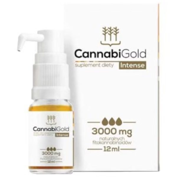 CannabiGold, Intense 3000 mg - Olejek CBD 30% na oleju MCT 
