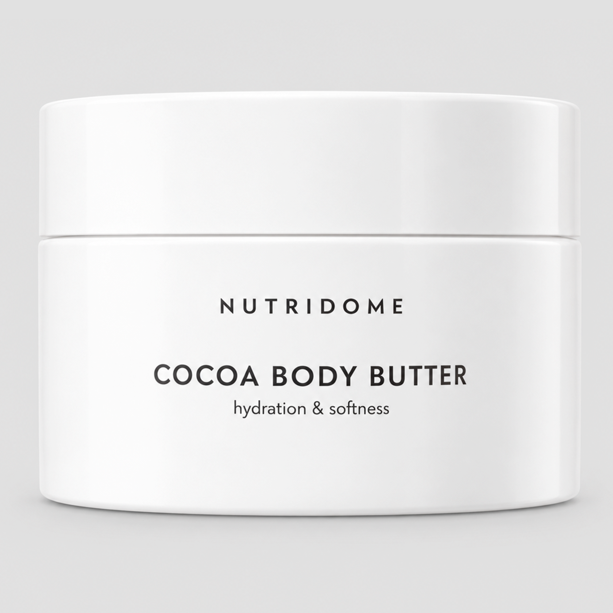 Nutridome, Masło kakaowe do ciała z ceramidami, naturalnymi olejami i witaminą E, Masło kakaowe do ciała