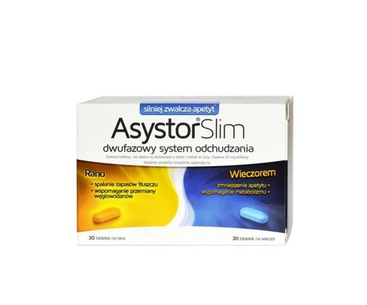 AsystorSlim, bloker apetytu, dwufazowy system odchudzania, 60 tabletek
